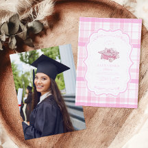 Foto Preppy Coquette Pink Bow Abschluss