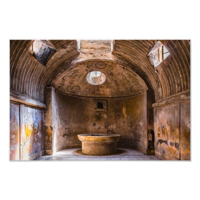 Foto Print - Römische Bäder - Altes Pompeji, Itali (Vorne)