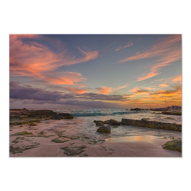 Foto Print - Sonnenaufgang über Cancun, Mexiko (Vorne)