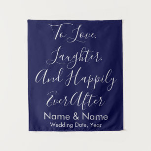 Foto-Prop für Navy & Silver Wedding Backdrop Wandteppich