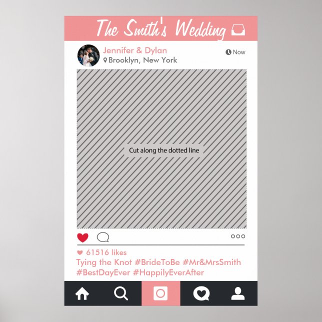 Foto-Prop für Social Media-Frame-Party Poster (Vorne)