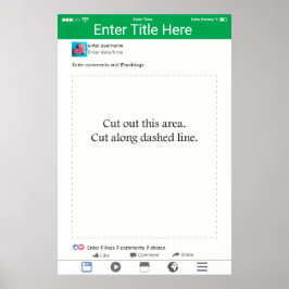 Foto-Prop-Rahmen Grünes Social Media-Design Poster