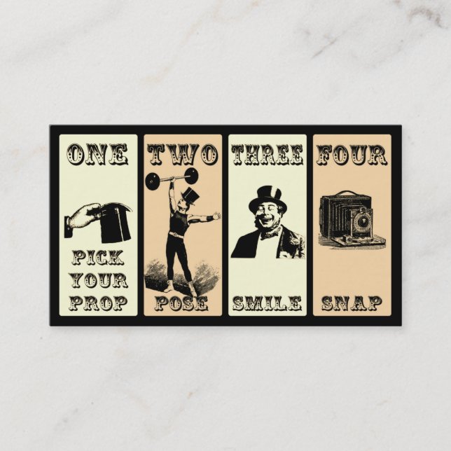 Foto-Prop-Zeichen Visitenkarte (Vorderseite)