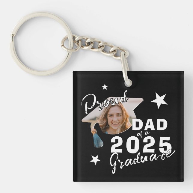 Foto Proud Vater 2025 Absolvent Schlüsselanhänger (Vorderseite)