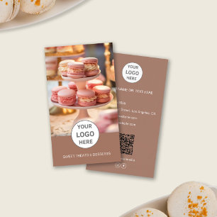 Foto QR Brown Business Card für Bäckerei mit benut Visitenkarte
