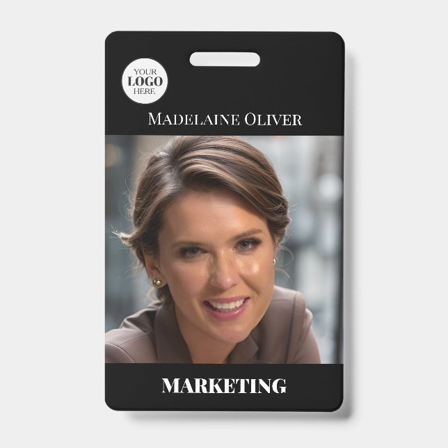 Foto QR Code Abzeichen für das Schwarze Logo der M Ausweis (Front)