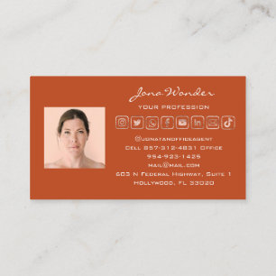 Foto QR Code Blogger-Rose für Social Media-Logos Visitenkarte