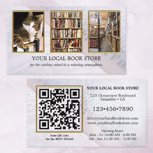 Foto-QR-Code Bücher Einzelhandels-Geschäftskarte Visitenkarte
