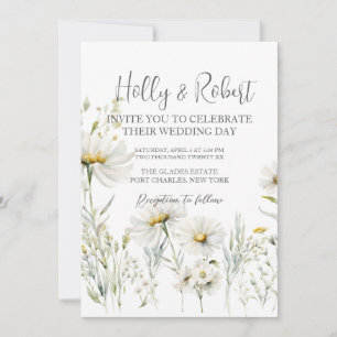 Foto QR Code Daisy Wedding Einladung