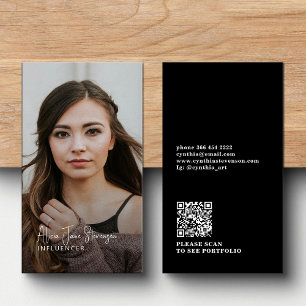 Foto-QR-Code des Influenzerprofils Visitenkarte