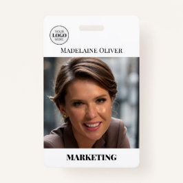 Foto QR Code Einfaches Logo-Abzeichen für Mitarbei Ausweis