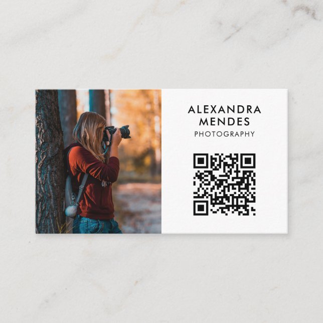 Foto QR Code, Fotograf Visitenkarte (Vorderseite)