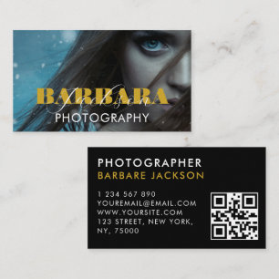 Foto QR-Code Fotografie Schwarz Visitenkarte