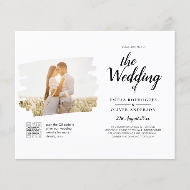 FOTO QR CODE für Hochzeit Einladende UAWG Flyer (Vorne)
