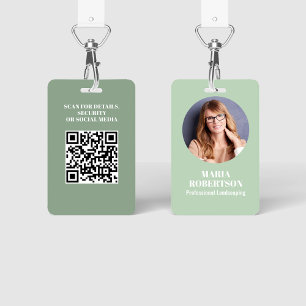Foto QR-Code für Mitarbeiter - Grüne Anwendung Ausweis