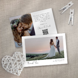 Foto QR Code Hochzeit Vielen Dank Karte