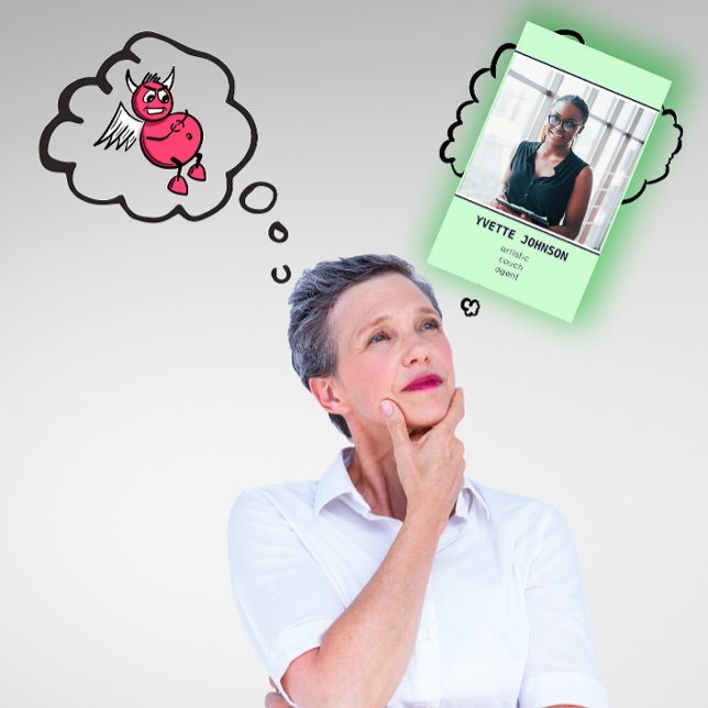 Foto Qr-Code-Logo Beruflich Minze Grün Visitenkarte (Photo Qr Code Logo Professional Mint Green Business Card)