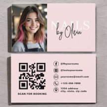 Foto QR Code Nagelspezialist Moderne Typografie
