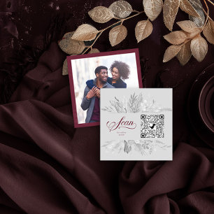 Foto QR Code Online UAWG Burgundy Gray Botanisch Begleitkarte