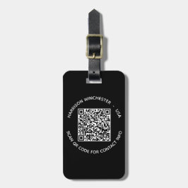 Foto QR-Code personalisierte Kontaktinformationen  Gepäckanhänger