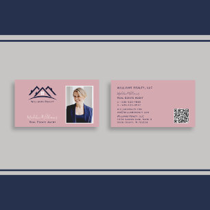 Foto QR Code Rosa Real Anwesen Agent Busine Visitenkarte