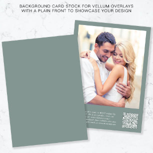 Foto QR Code Sage Background for Vellum Overlay Einladung