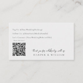 Foto qr Code Social Media Hochzeitkarte Visitenkarte