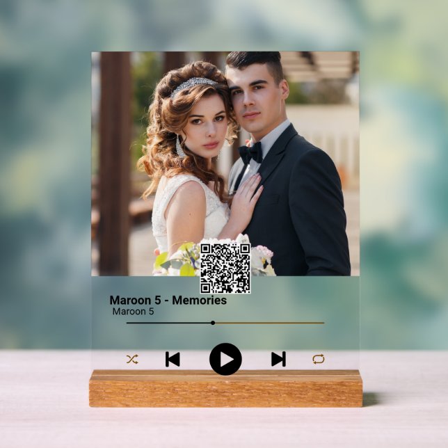 Foto QR Code Song Akryllisches Zeichen für das Jub Acrylschild (Neutral)