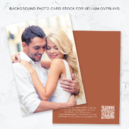 Foto QR Code Terracotta Hintergrund Vellum Overlay Einladung