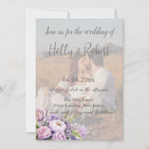 Foto QR Code Wasserfarbenlavender Peony Wedding