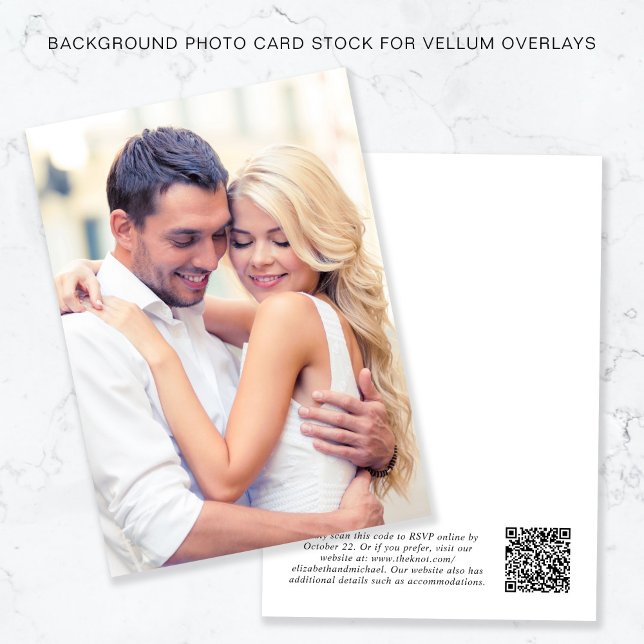 Foto QR Code Weißer Hintergrund für Vellum Overlay Einladung (Von Creator hochgeladen)