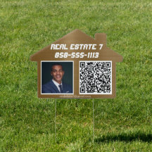 Foto QR-Code-Yard-Zeichen für Echtes Anwesen