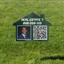 Foto QR-Code-Yard-Zeichen für Echtes Anwesen