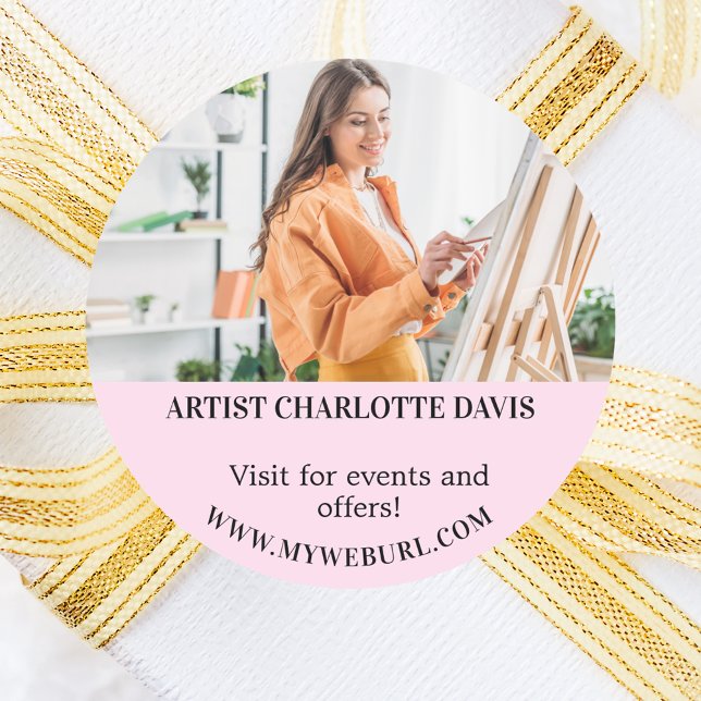 Foto QR-Codegeschäft für Künstler Runder Aufkleber (Von Creator hochgeladen)