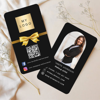 Foto Qr für den Schwarzgold-Bogen Visitenkarte