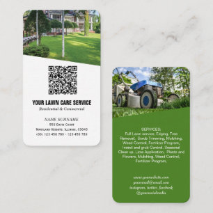 Foto QR für moderne Rasenpflege  Visitenkarte
