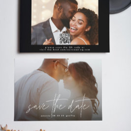Foto QR für moderne Typografie Save The Date