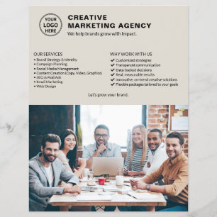 Foto QR Neutrales Marketing Flyer