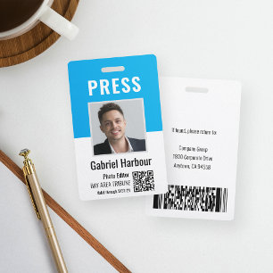 Foto QR-Presseausweis für Journalisten oder Report Ausweis