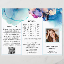 *~* Foto QR Trifold Broschüre Abstrakt Menu Price