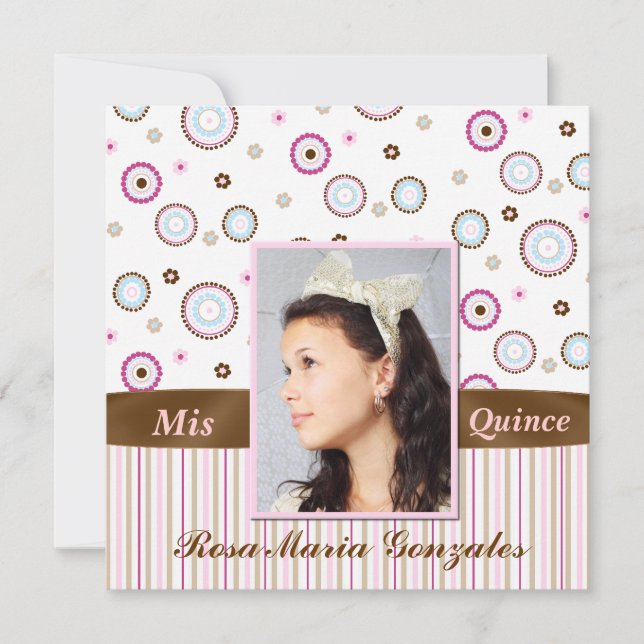Foto Quinceañera Einladung (Vorderseite)
