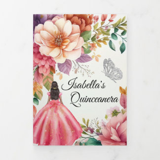Foto Quinceanera Trifold Einladung