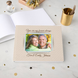 Foto-Rahmen auf Embossed-Muster für Hochzeiten Gästebuch