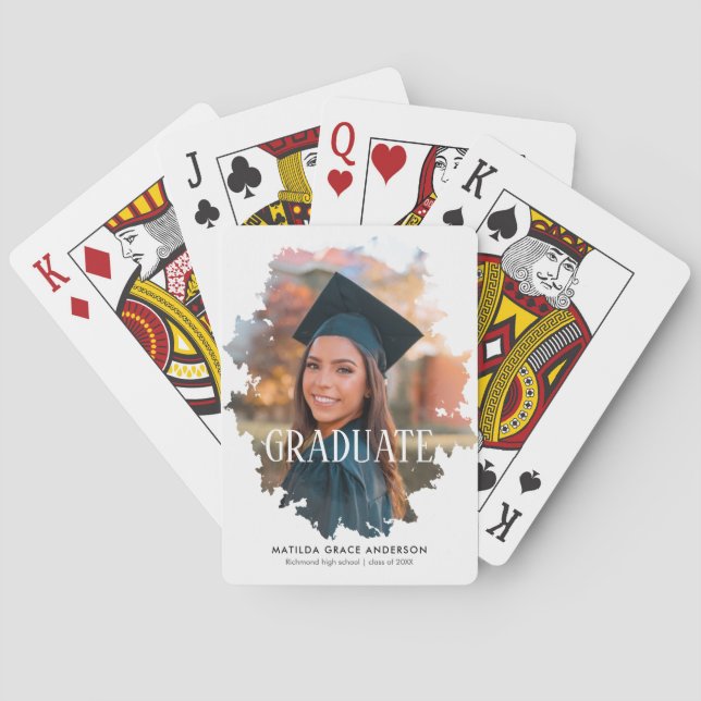 Foto-Rahmen für benutzerdefinierte Graduate Spielkarten (Rückseite)