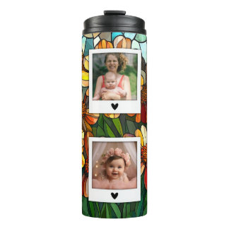 Foto-Rahmen für Blume aus Hartglas Thermosbecher