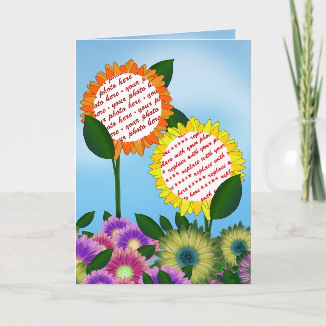 Foto-Rahmen für die Frühjahr-Blume Karte (Vorderseite)