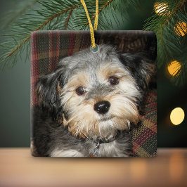 Foto-Rahmen für Heimtiere - Name auf der Rückseite Keramikornament