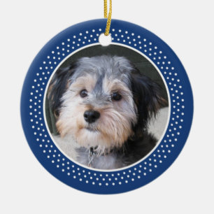 Foto-Rahmen für Hunde - beidseitig Keramikornament