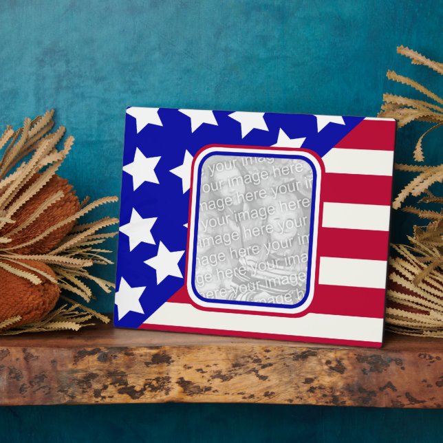 Foto-Rahmen für patriotische US Flagge Fotoplatte (Seite)