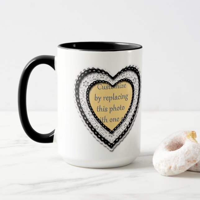 Foto-Rahmen für Schnürsenkel Tasse (Mit Donut)